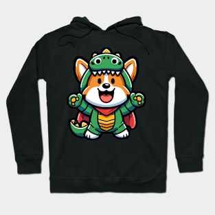 Dragon pajama corgi Hoodie